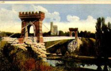Podul suspendat din Parcul Romanescu (fost Bibescu) in anul 1906